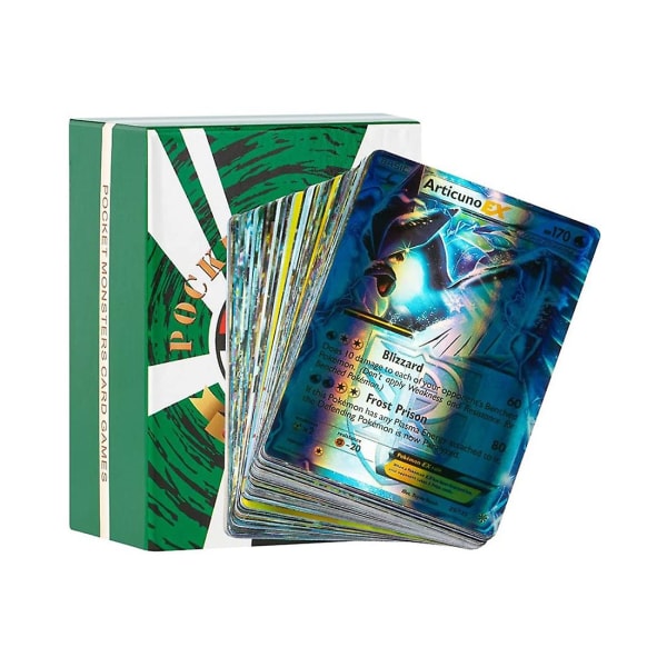 100 STK TCG-däcklåda inklusive guldfoliekort diverse kort as shown