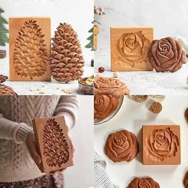 Kakeformer for baking Tre kakeutstikker 3D pepperkakeformer Press kake preging gresskar bakeri gadgets stempler