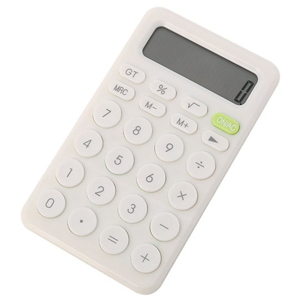 Tieteellinen laskin leikattu kannettava laskin erittäin herkkänäppäimillä, joka sopii opiskelijoille ja toimistotyöntekijöille White
