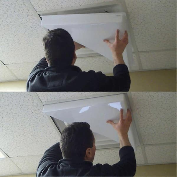 Hörnluftavledare (Triangel) för 2x2Ft Takluftdiffusor White