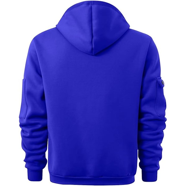 Hættetrøjer til mænd Kvart Zip Trøje Taktisk Sweatshirt Vintage Langærmet Casual Mode Hættetrøje Med Lommer M