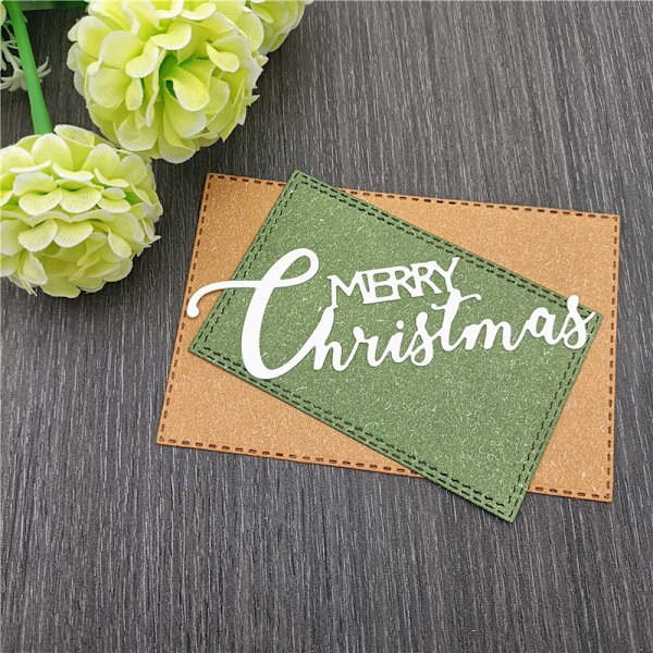 God Jul Brev Metall Skärmaskin DIY Scrapbooking Präglings Stencil
