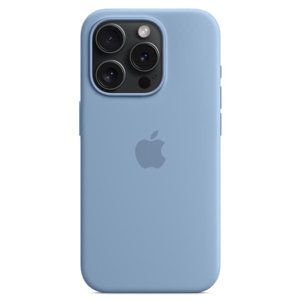 For iPhone 15 Pro Max Case Silicone Magnetic Phone Case Compatible with MagSafe Light blue Pink iPhone 15 Pro Max