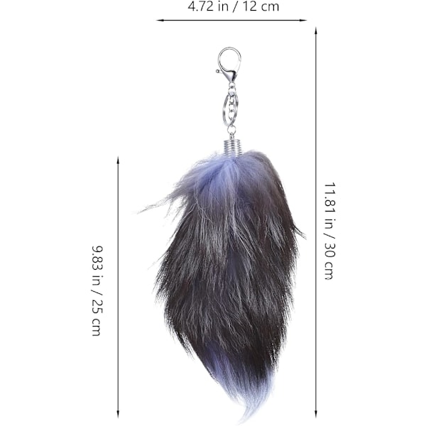 2 stk. hale nøglering bilnøgler sort kat nøglering kanin pote nøgleringe til kvinder fluffy haler nøglering tote pung
