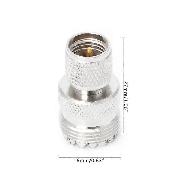 Mini UHF hann til UHF hunn rett RF-kontakt koaksialomformeradapter