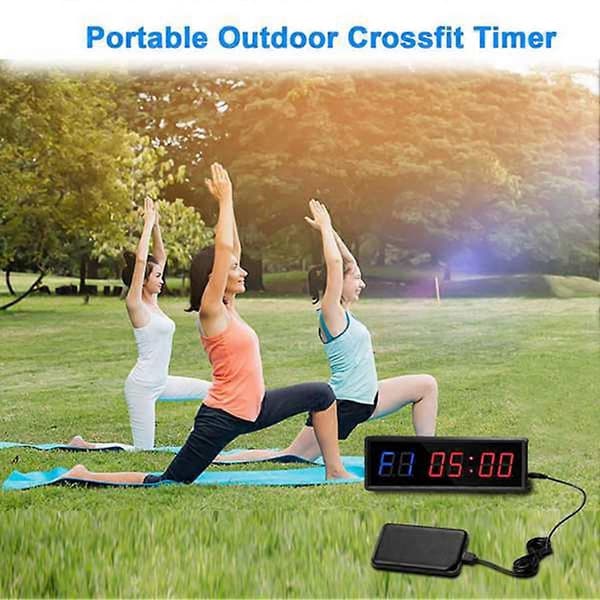 Gym Timer, LED Intervalltimer Digital Nedräkning Klocka Fitness Timer, Siffror Ner/Upp Klocka Stoppur