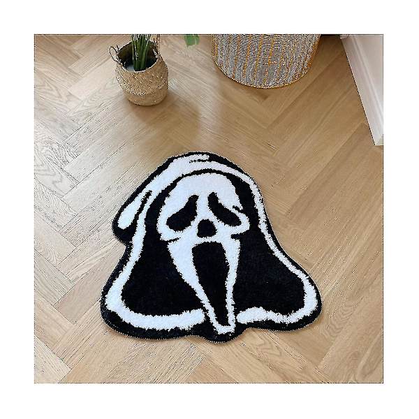 Ghostface Tufted Carpet Scream Movie Fluffy Rug Handmade Non Washable Mat Small Rugs For Bedroom As Shown