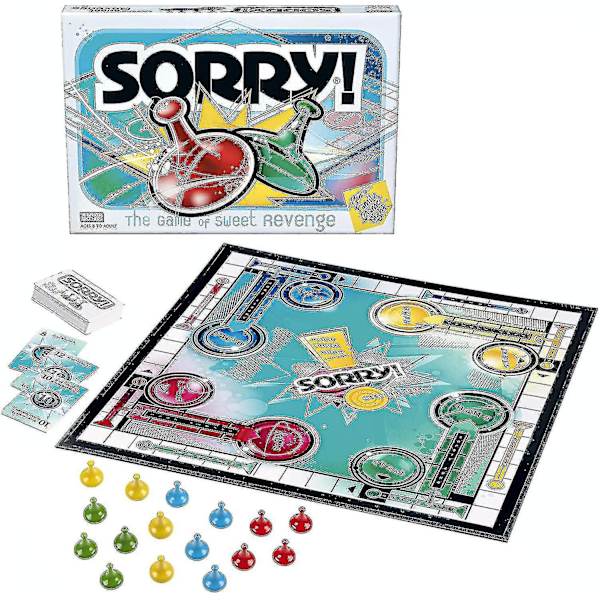 Hasbro Gaming Beklager! Parker Brothers Familiebrettspill For 2 Til 4 Spillere Fra 6 År Og Oppover For Voksen Ungdom Barn