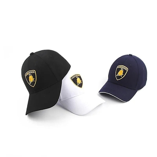 TIB F1 Racing Koripallolippis Urheilullinen Auringonpaisteen Vapaa-ajan Lippi Lamborghini Auton Baseball-lippis Miehille ja Naisille Säädettävä Snapback-lippis Navy blue
