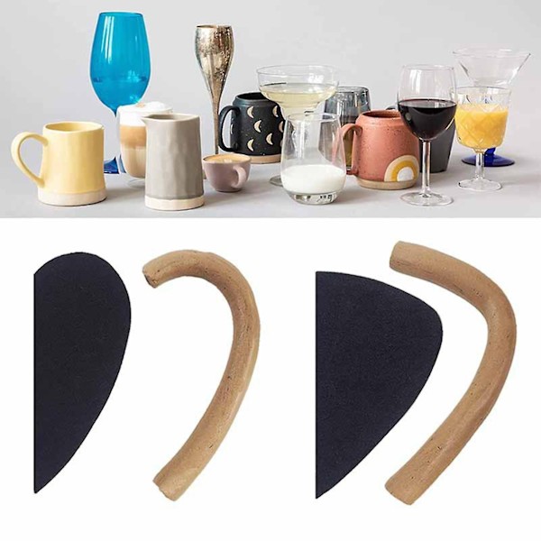 12 stk Keramikkrus Håndtak Leireverktøy Med Ulike Størrelser Og Former Design For Keramikk Og Skulptur 12pcs