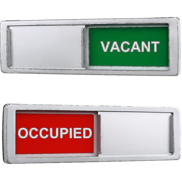 Åpent lukket skilt, åpne skilt Personvern skyvedørsskilt Indikator C Silver-vacant occupied sign