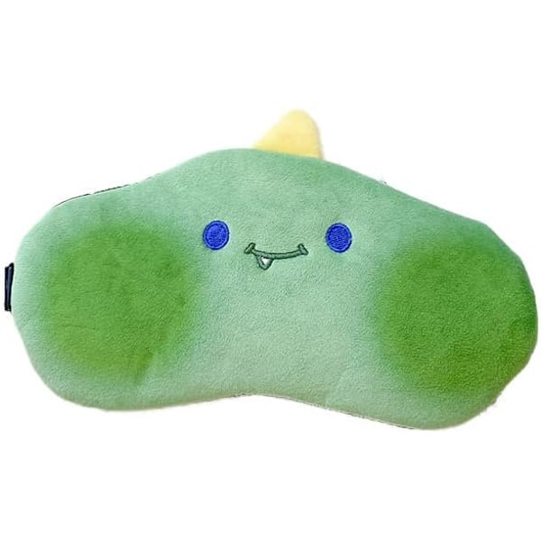 Sleep Plush Eye Mask with Cold Pack, Cute Cartoon Animal Eye Mask for Sleep and Nap (Dinosaur)