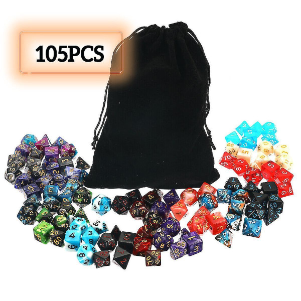 105x Polyhedral Dice Sets Role For Dnd Rpg Mtg Game Dragons D4-d2
