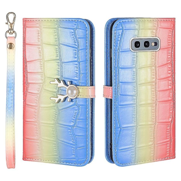 Case för kompatibelt Samsung Galaxy S10e Deer Designer Mönster Cover blue