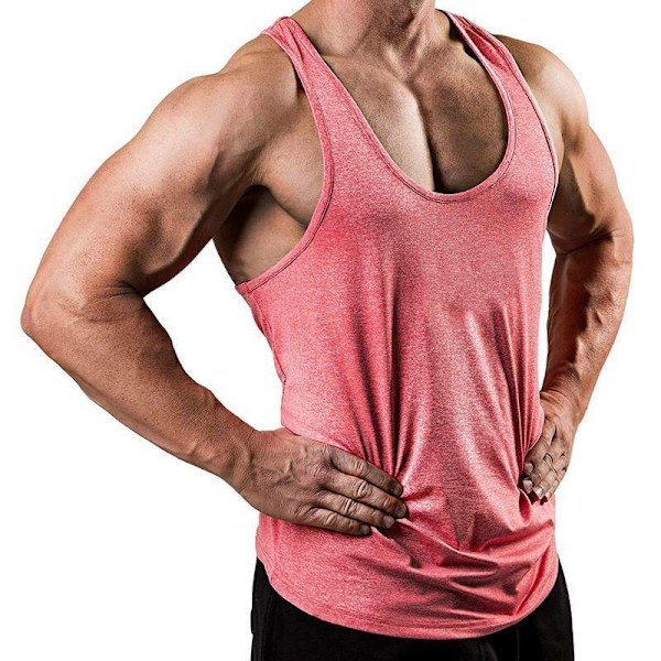 Ermeløs Sommer Gym Sports Tank Top Treningsvest for Menn, Militærgrønn Army Green L