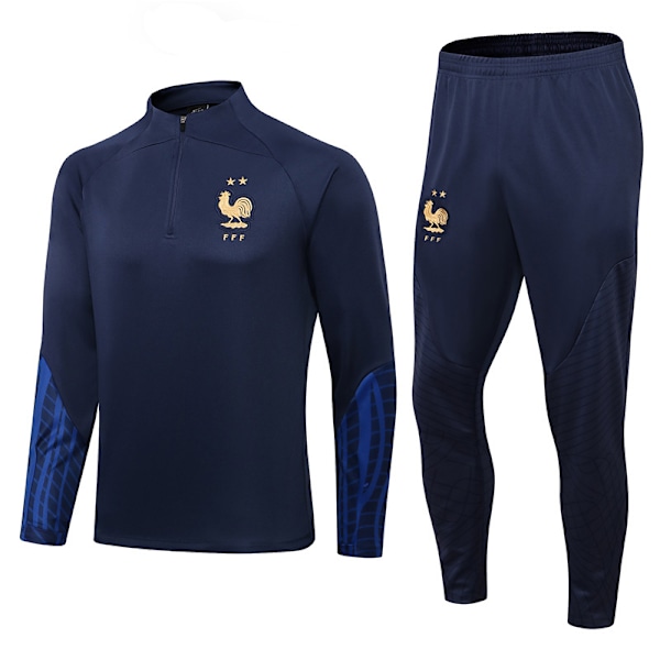 23-24 Franska landslaget barn långärmad tröja set ny säsong blå blue 2XL