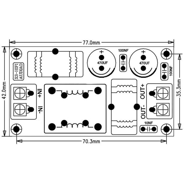 20A DC LC-filter EMI elektromagnetisk interferensfilter Emc Fcc højfrekvent strømfiltrering til 12V 24V 48V bil Yellow