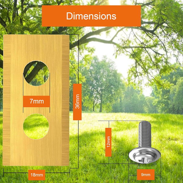 Reservedeler Robotgressklipper Kniver for Robotgressklipper, 24 Pakke Titanbelagte Gressklipper Kniver for Worx Landroid