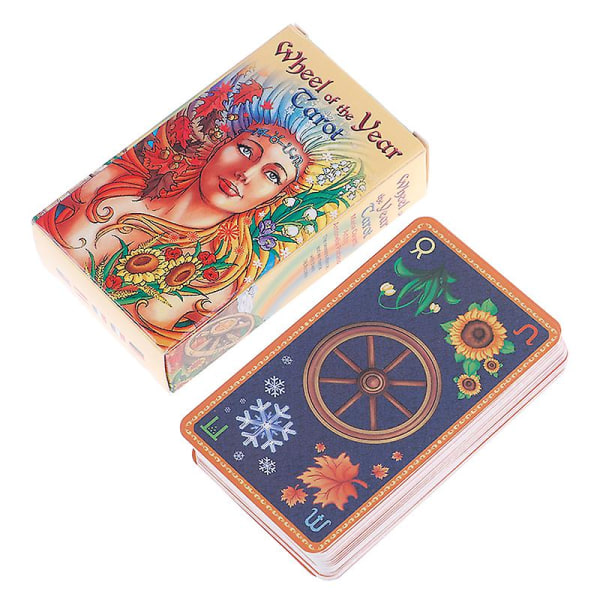 78 Wheel The Year Tarotkortlek Mystisk spådom Personligt spel engelska Multicolor one size