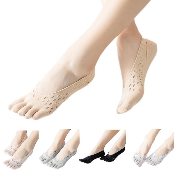 5 par ortopædisk tå kompression åndbar mesh femfinger sokker til kvinder Style 1