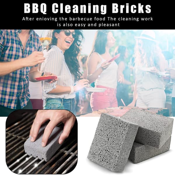 4 PCS Grill Brick Cleaning Pumice Stones, Grill Cleaning Br