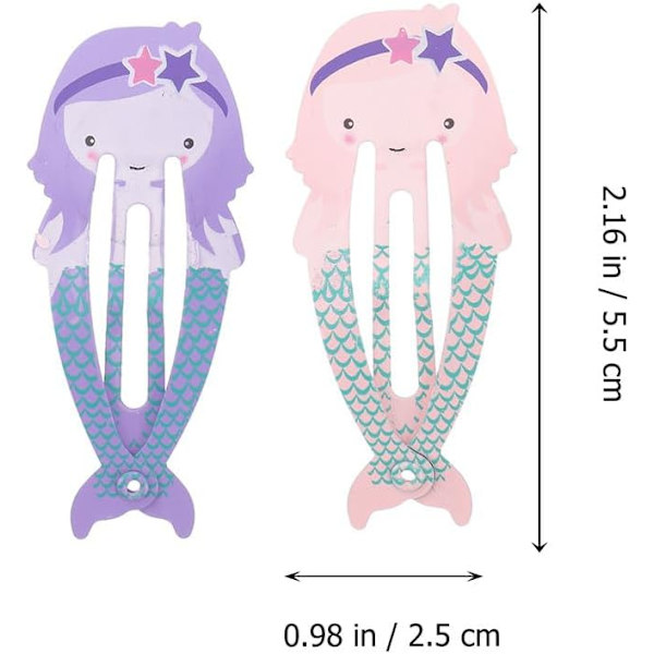15 kpl Mermaids-hiuspidikkeitä tytöille Söpöt tyttöjen hiuspidikkeet Barrette-mermaids-hiuspidikkeet Kynsipidikkeet paksulle hiukselle Pienet hiuspidikkeet