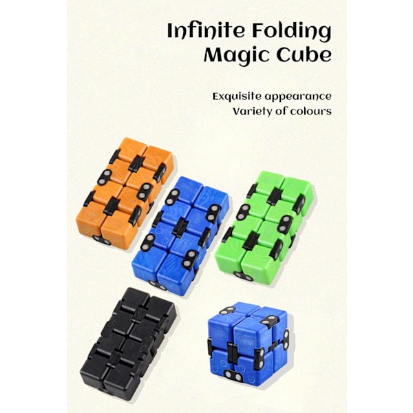 Infinity Cube Fidget Legetøj, Fidget Legetøjssæt, Fidget Legetøj Cube, Fidget Legetøj Pakke, Infinity Cube Metal (4 Stykker)