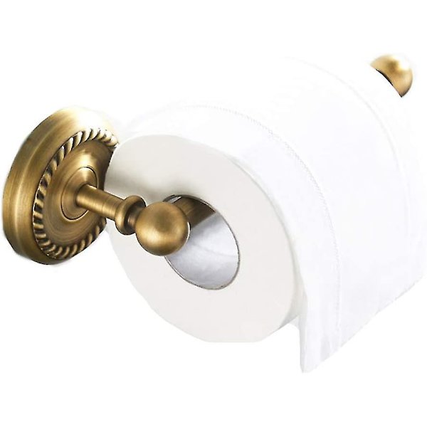 Antik Messing Papirholder Toiletpapirholder Retro Kobber Vægmontering Toiletpapirholder