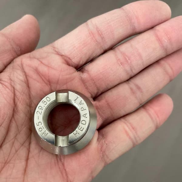 Uråbner i rustfrit stål til bagkasse 29,5 mm uråbnerform til Rolex Silver