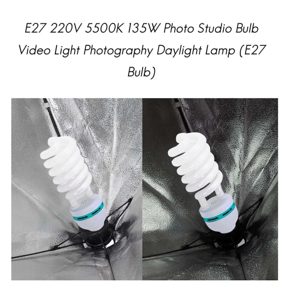E27 220v 5500k 135w fotostudiopære videolysfotografering dagslyslampe (e27 pære)