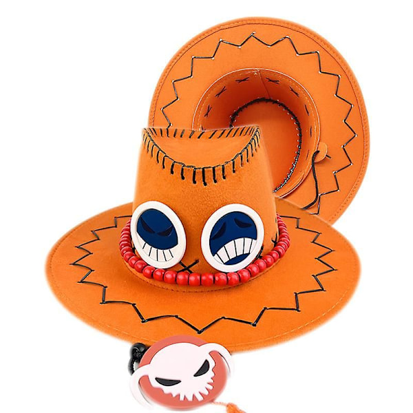 Anime One Piece Monkey D. Luffy Cosplay Cowboyhatt Portgas D Ace Tecknad Kostym Tillbehör Luffy Stråhatt För Barn Vuxen Luffy C Diameter31cm