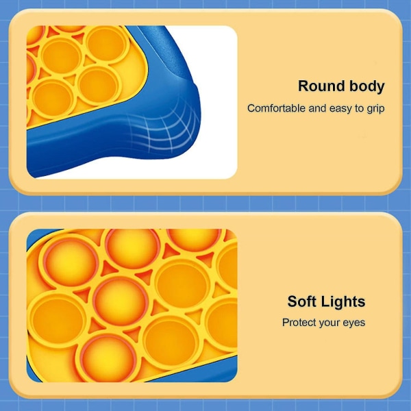 Pop Push It Spil Controller Boble Sensorisk Fidget Legetøj Elektronisk Whack Konsol Yellow
