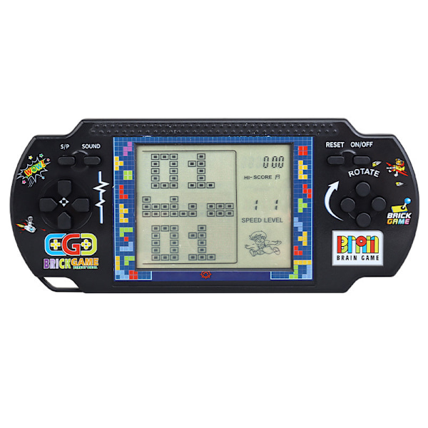 5-tommer stor skærm Tetris spilmaskine børns håndholdte elektroniske legetøj retro nostalgisk klassisk legetøj.