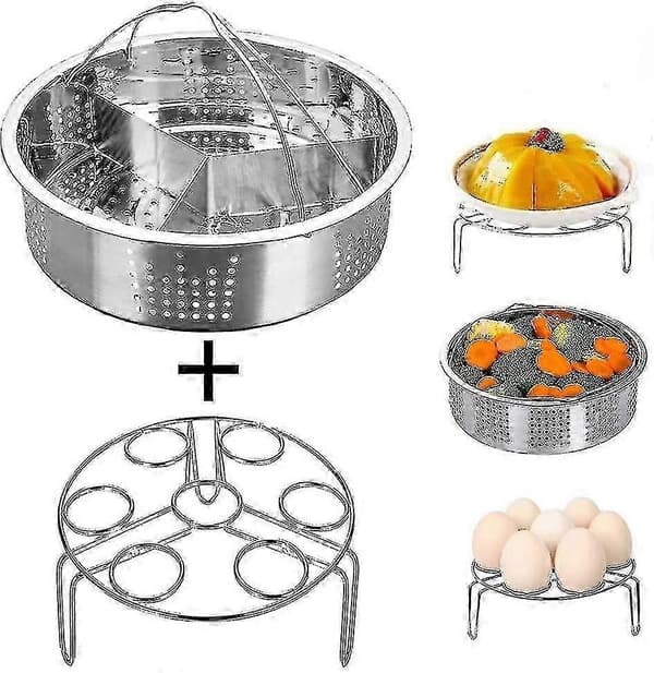Instant Pot tilbehør dampkurv kurv med gitter til æggedamper