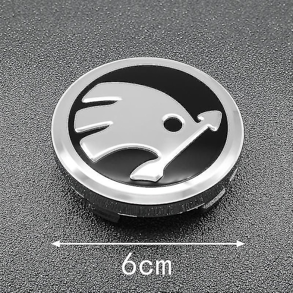 4 stk 56mm 60mm Deksel for Hjulnav, Dekorativt Emblem, Klistremerker, Tilbehør til Skoda Rapid Octavia Fabia Superb Kodiaq Kamiq, 56mm Grønn