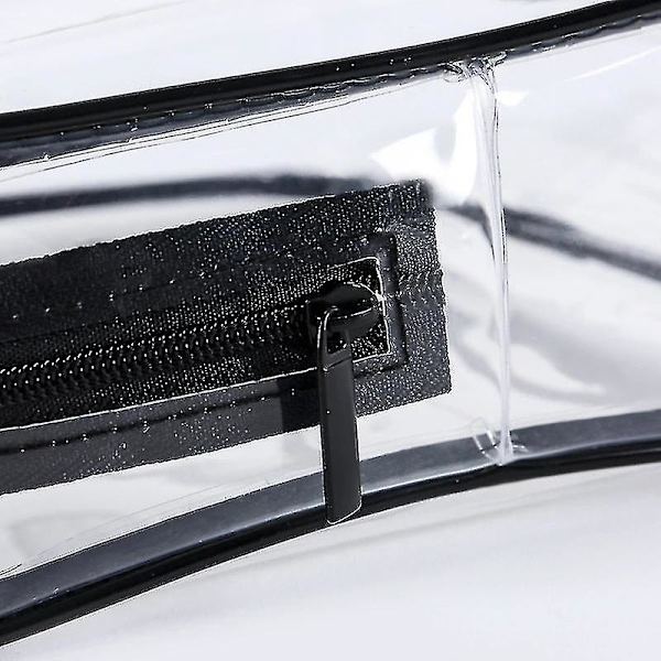 Genomskinlig necessär - 2 genomskinliga flygplanspåsar - necessär för vätskor - unisex genomskinlig necessär, svart