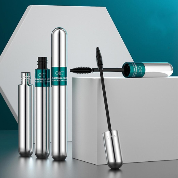 QIC Mascara 4d Vanntett Slank Tykk Sminke To Børstehoder I Én Multicolor