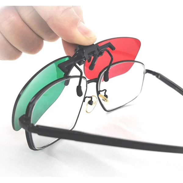 Punaiset vihreät lasit, kiinnitys Amblyopia Punaiset vihreät lasit vasemmalle vihreä lasilaatikolla terapiaa varten