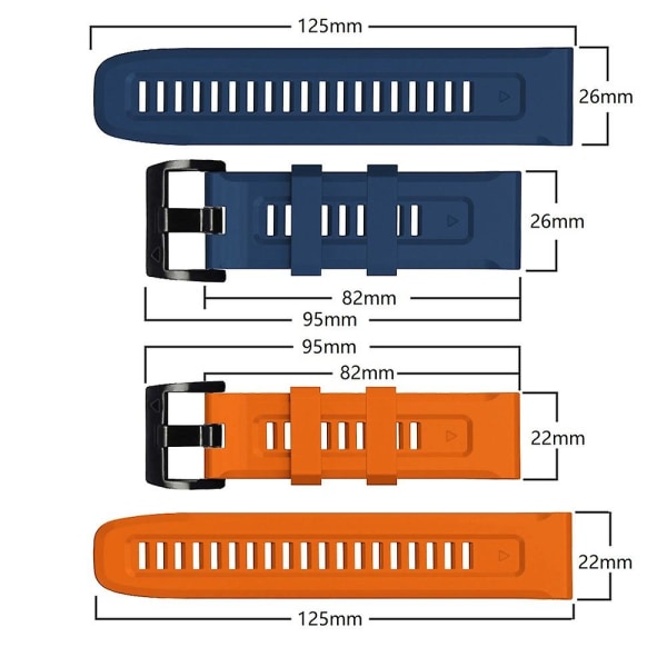 22mm Silikonihihna Garmin Approach S60 -kellolle Amygreen