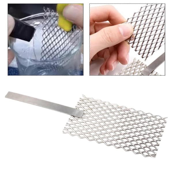 Platineret Titaniumnet Titanium Anode Smykkeplating Værktøjsgitter til 5cmx10cm With handle