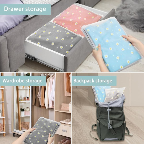 30 stk gjenbrukbare Ziplock-poser, 40×30 cm stor plastsykehuspose, vanntette oppbevaringsposer for reiser, klesoppbevaringsposer, reiseveskeorganisator