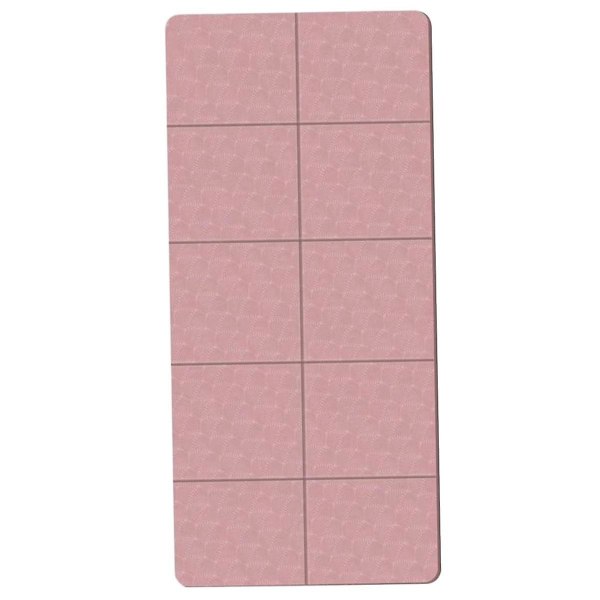 Sammenleggbar Yogamatte, sammenleggbar reisematte for trening, dobbeltsidig sklisikker for yoga, pilates og gulvtrening Pink