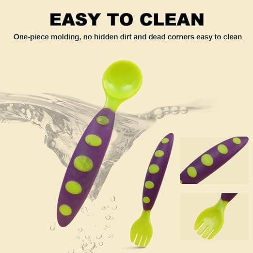 Fargerike gafler og skjeer (gule)