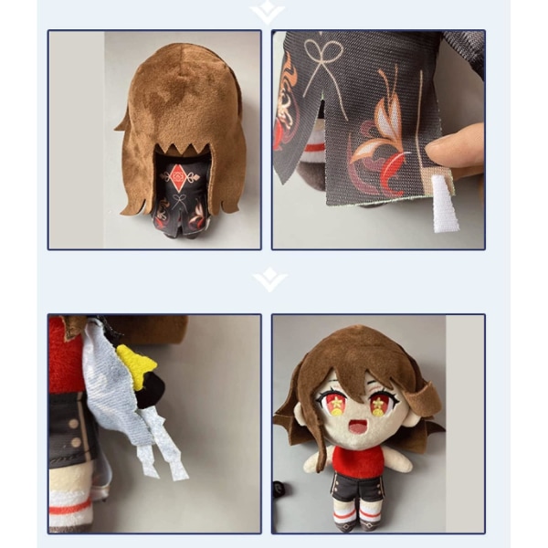 Hu Tao Genshin Impact Plysj Lekedukke, Hu Tao Anime Figur Plysj Stuffed Doll,for Genshin Impact Anime Fans (20cm7.8inch)