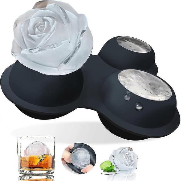 Isbitsform i rosa form, isbollsformar 4 stycken isbitsbehållare silikon