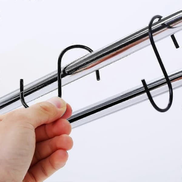 20-pak sorte S-formede ophængskroge