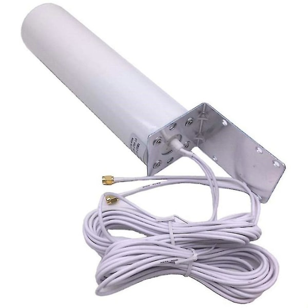 3g 4g Lte ekstern antenne utendørs med 5m dobbel skyveknapp Crc9/ts9/sma-kontakt for 3g 4g rutermodus white