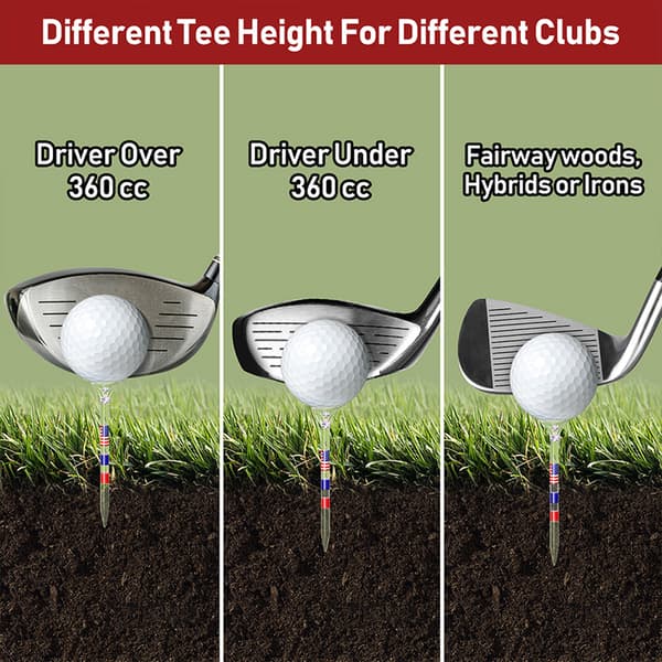 Golf tee cup transparent printing flag PC golf tee colorful flag tee 0.25