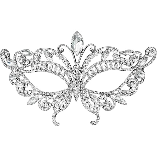 Prom-festtilbehør diamantmaske Halloween-atmosfære tilbehør luksus rhinestone brudemaske