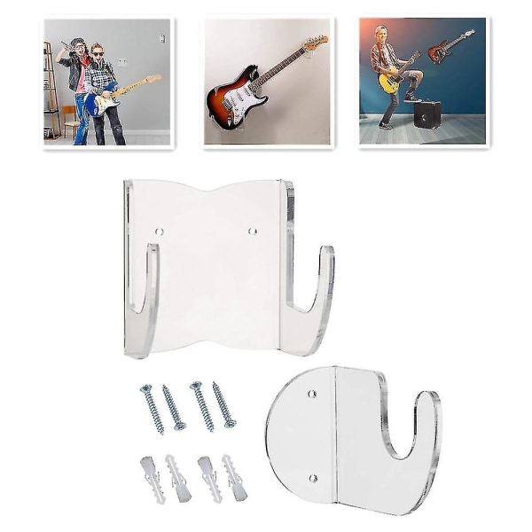 Guitar Wall Mount Premium Quality Acrylic Guitar Mount With Screws,scratch-free Guitar Wall Hanger